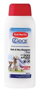BOB MARTIN CLEAR TICK & FLEA SHAMPOO 400ML
