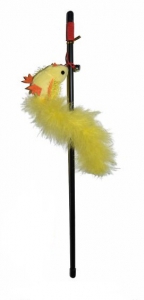 DARO PLUSH CHICKEN WITH FLUFFY TAIL WAND 35CM