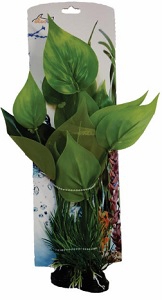 AKWA GREEN FLAT-LEAF PLASTIC PLANT 29CM