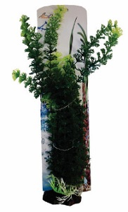 AKWA GREEN BUSH & YELLOW TIPS PLASTIC PLANT 38CM