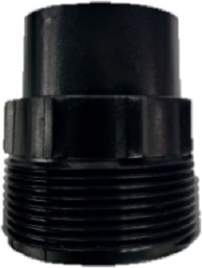 POOL-TECH PVC ADAPTOR MALE & MALE BLACK 2X50MM