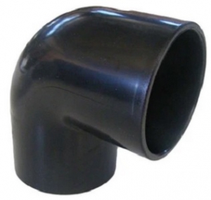 POOL-TECH PVC 90-DEGREE ELBOW BLACK 50MM